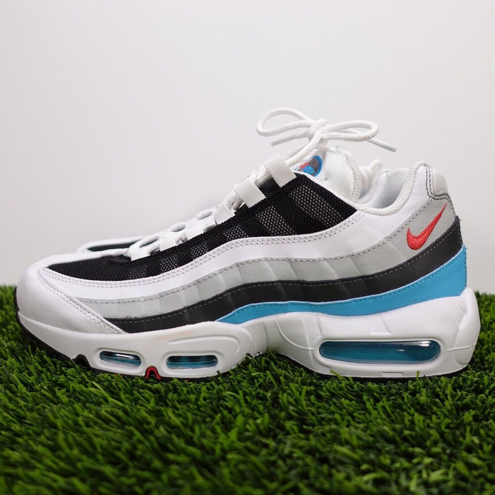 Nike Air Max 95 Shoes "Glass Blue" White Black Red CV6971-100 Men's Size 8